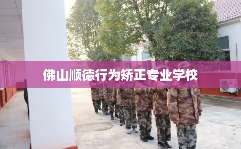 佛山顺德行为矫正专业学校