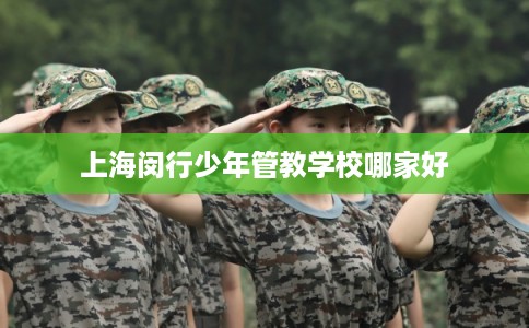上海闵行少年管教学校哪家好 上海闵行少年管教学校哪家好