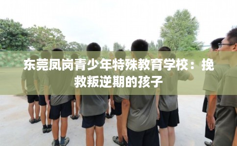 东莞凤岗青少年特殊教育学校：挽救叛逆期的孩子