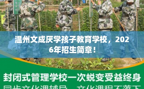 温州文成厌学孩子教育学校，2026年招生简章！