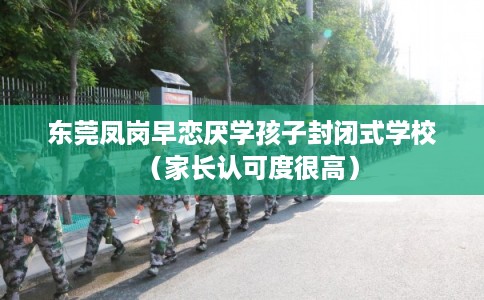 东莞凤岗早恋厌学孩子封闭式学校(家长认可度很高) 东莞凤岗早恋厌学孩子封闭式学校(家长认可度很高)