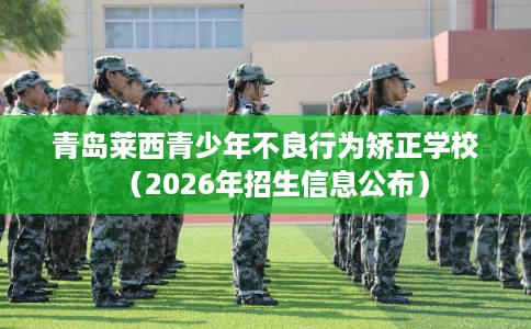 青岛莱西青少年不良行为矫正学校（2026年招生信息公布）