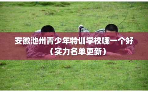 安徽池州青少年特训学校哪一个好（实力名单更新）